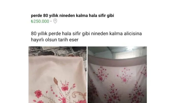 60 yıllık perdeler 800 bin TL’ye satışta