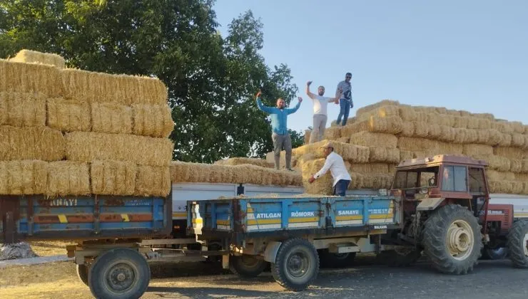 Malkara’dan Şarköy’e 150 ton saman yardımı…