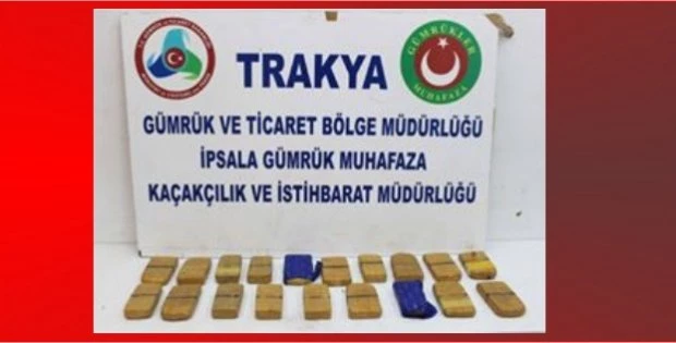 İpsala?da 35 kilo eroin ele geçirildi
