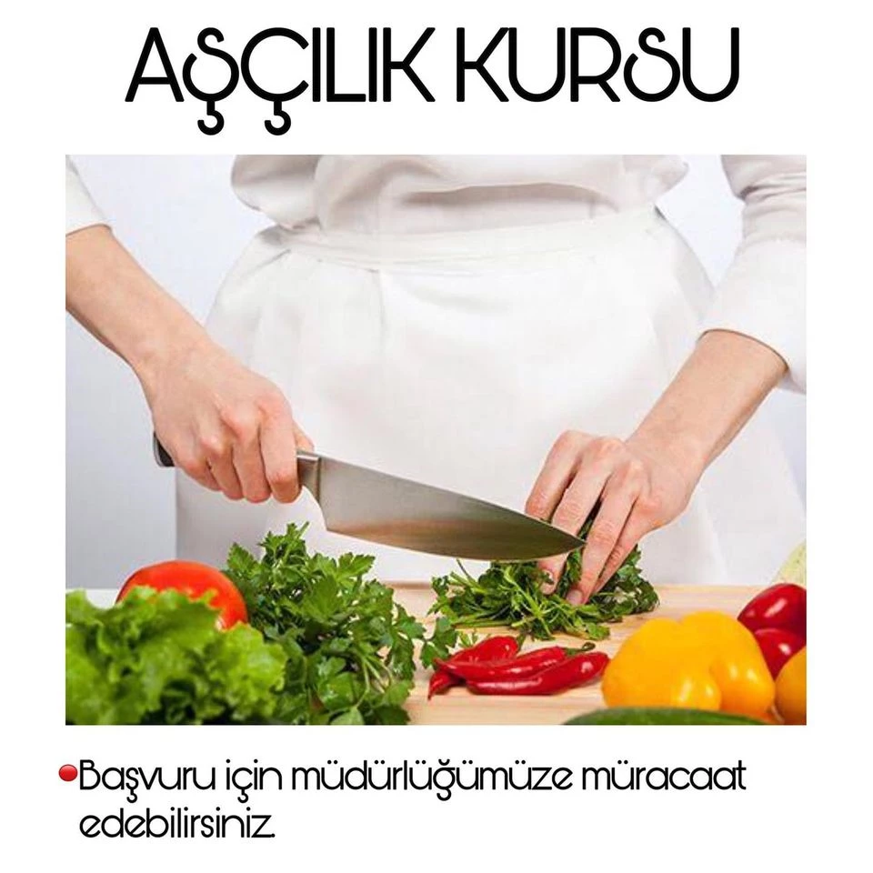 Aşçılık Kursu Başvuruları Bugün Sona Eriyor.